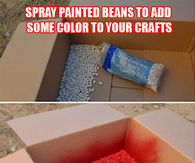Spray Paint Beans For Crafts