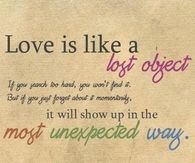 Love is like a lost object