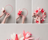 DIY Red and White Paper Wreath