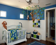 A monkey themed nursery
