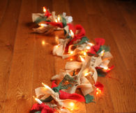 Lighted Burlap Garland