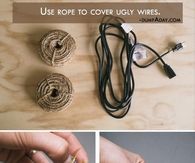 Use rope to cover wire