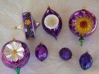 Purple Glass Christmas Ornaments