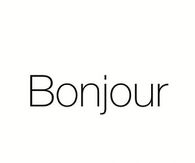 Bonjour