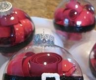 Clear Santa Ornaments
