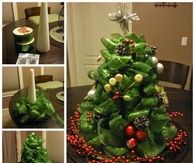 How to make a mesh christmas centerpiece