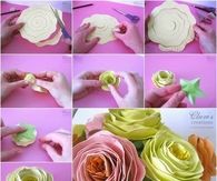 Making rolled paper flowers
