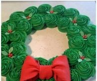 Cupcake Christmas Wreath