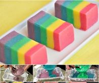 How to make a colorful fudge dessert