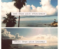 Bad days, worst days, best days