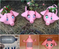 How to make piggy garden planters