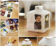 Making ornament cubes for Christmas using photos