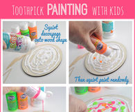 Toothpick painting crafts for kids