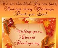 Wishing you a Blessed Thanksgiving