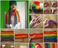 How to make a rainbow scarf