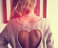Heart sweater cutout