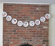 DIY Paper Plate Snowman Garland