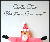 Santa Star Christmas Ornament