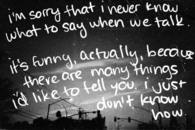 some many things to say
