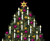 Sparkling Christmas Tree with Star on Top