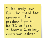 What is truly low fat -food