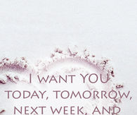I want you 