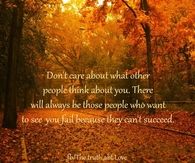 don't care about others thoughts