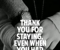 thank you for staying