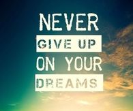 never give up