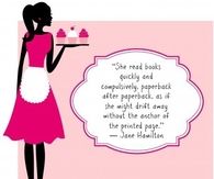 She reads books quickly and compulsively....