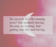 running away