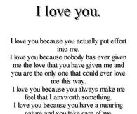 I love you because