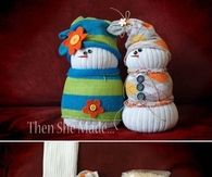 DIY Sock Snowmen Craft