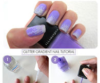 DIY Glitter Gradient Nails