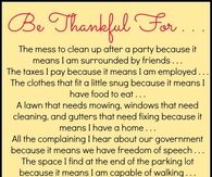 be thankful for