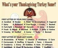 Thanksgiving Turkey Name
