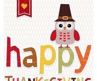 Cute Thanksgiving Owl