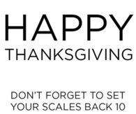 set your scales back