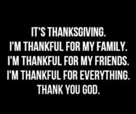 It's Thanksgiving