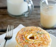 Donut Pancakes with Donut Glaze Syrup