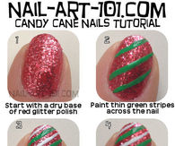 DIY Candy Cane Nails