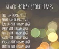 Black Friday Store Times