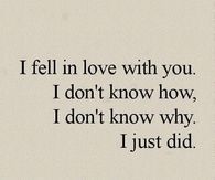 I Fell In Love With You