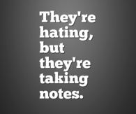 They're hating