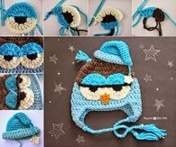 How to make crochet owl hat