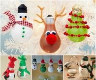 How to make light bulb christmas ornaments