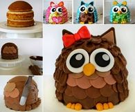 How to make an owl cake