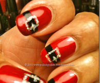 Santa Belt Nails