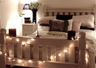 Christmas Lights On A Bed