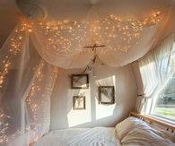 Christmas Lights In Curtains